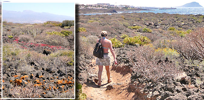 Wandelen van de Montaa Amarilla naar de Golf Del Sur. (Foto Frank Catry - 2009)