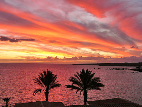 Zonsondergang in Tenerife. (Foto Frank Catry)