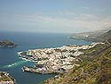 Garachico gezien vanuit de hoogte op de weg El Tangue - Garachico.